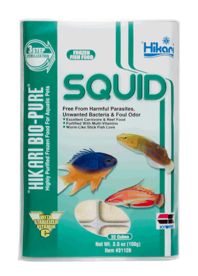 Hikari Bio-Pure Frozen Squid Cubes Cube Pack - 3.5oz