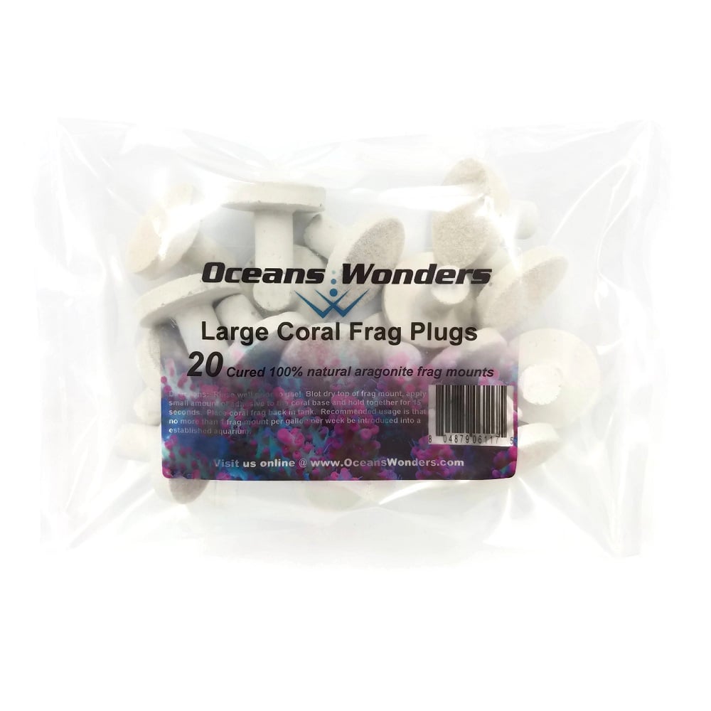 Oceans Wonders Frag Plug Large  pack 20